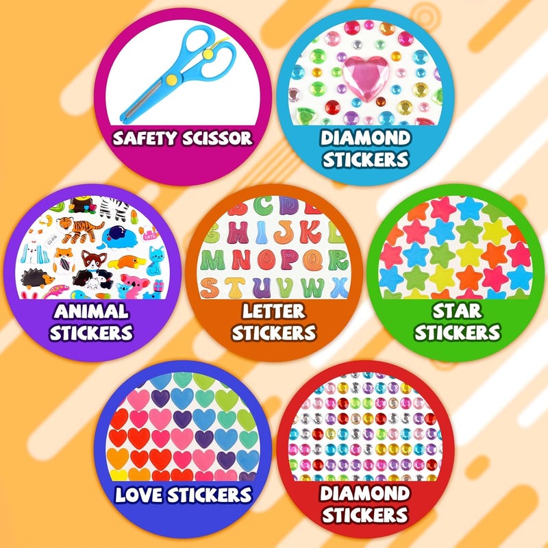 DOITEM Pipe Cleaners Craft Supplies, Arts and Crafts Supplies Including Pipe Cleaner Wiggle Googly Eyes Pom Poms Feathers Sticks Sequins for Kids Over 8 Years Old - Image 4